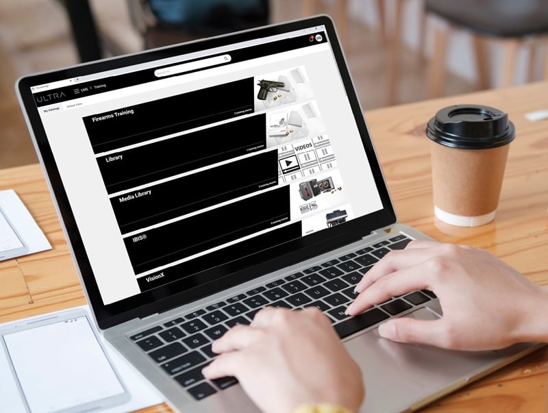 Man typing at a computer